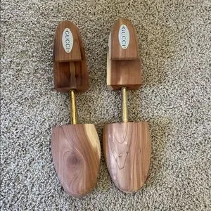 Gucci | Shoes | Gucci Cedar Wood Shoe Trees With Gold 